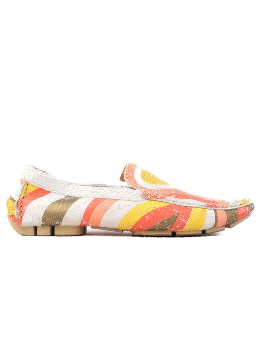 Baldinini Multicolored Fabric Loafers Size 41 Excellent Condition