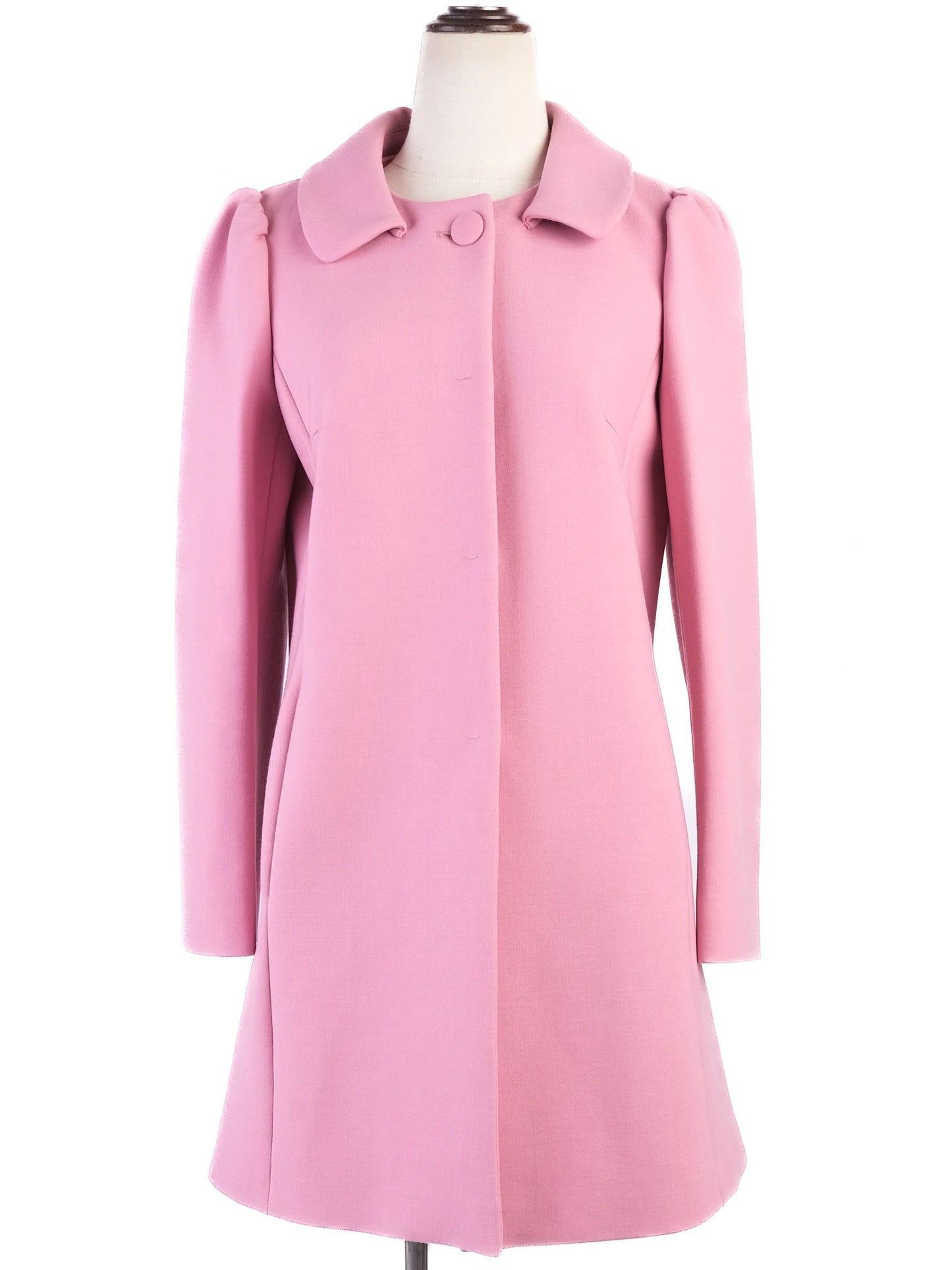 excellent red valentino pink wool women's coat size l