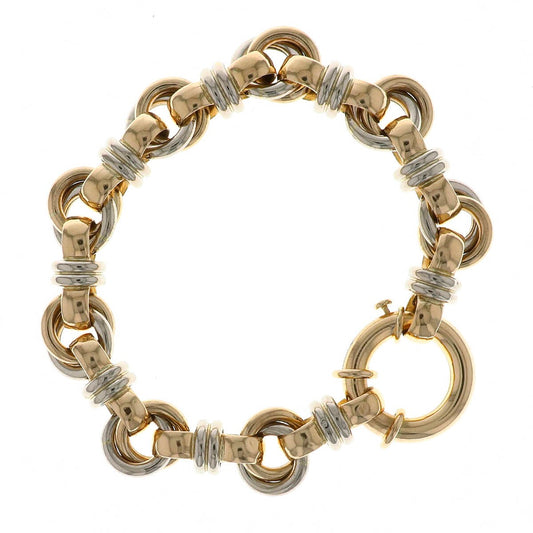 Caplain two tones gold bracelet