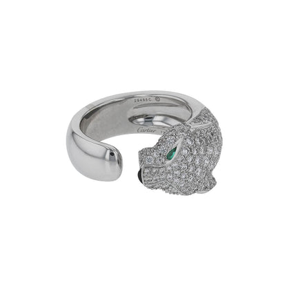 Cartier Panthere diamonds, emeralds, onyx and gold ring