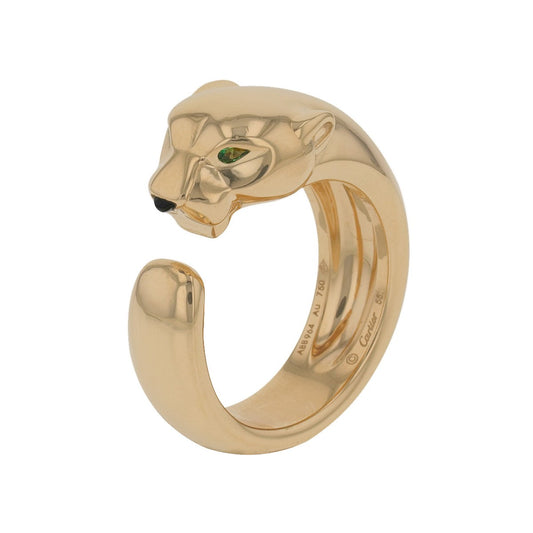 Cartier Panthere garnets, onyx and gold ring
