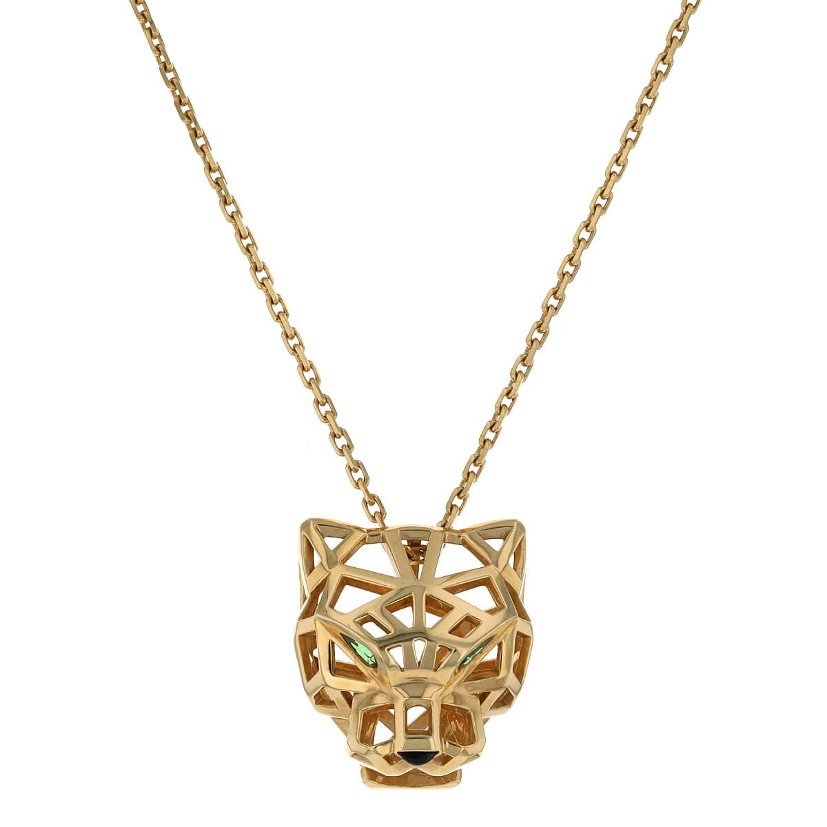 cartier panthere gold, garnets and onyx necklace