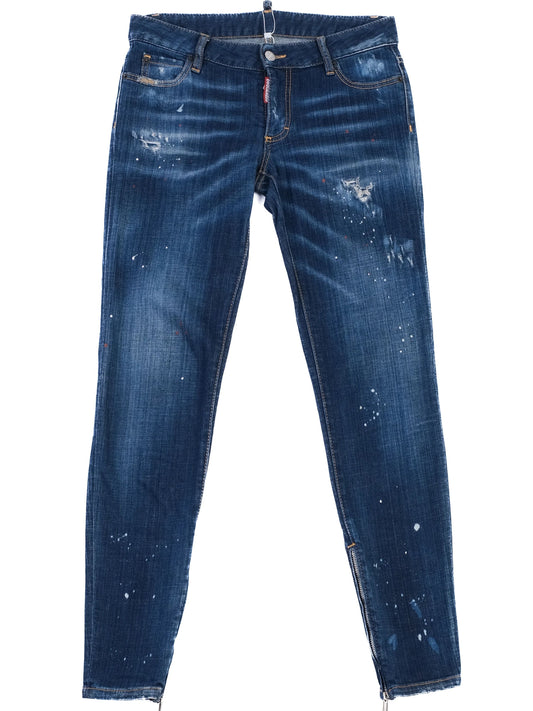 Excellent Dsquared2 Blue Distressed Denim Jeans Size M