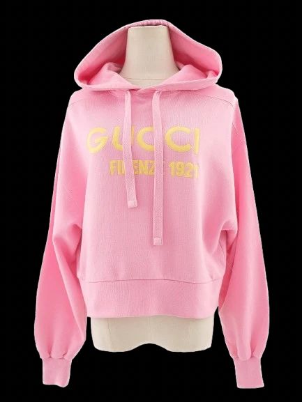 excellent gucci pink hoodie cotton women size n/a