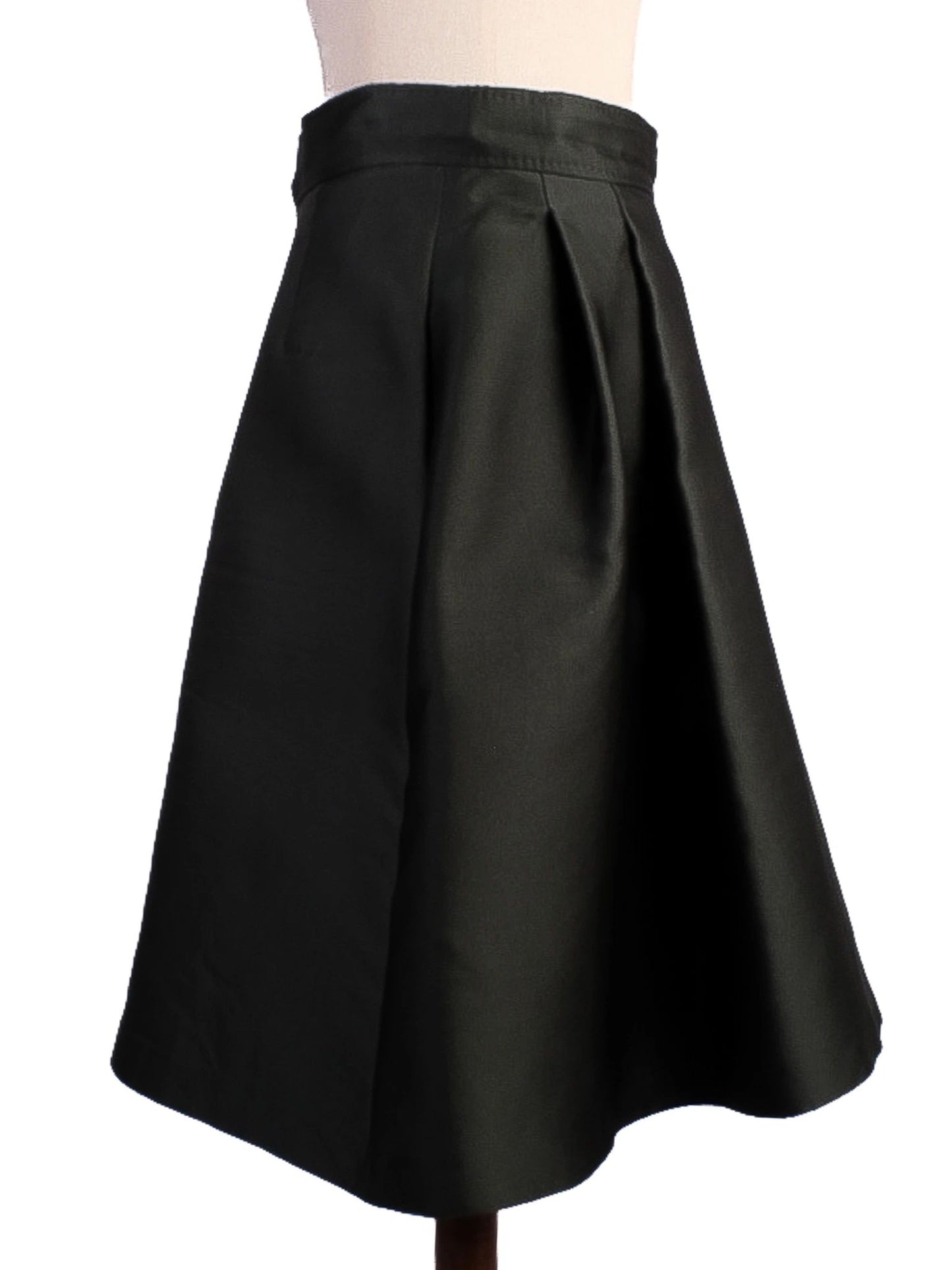 excellent max mara green silk a-line skirt size s made in italy