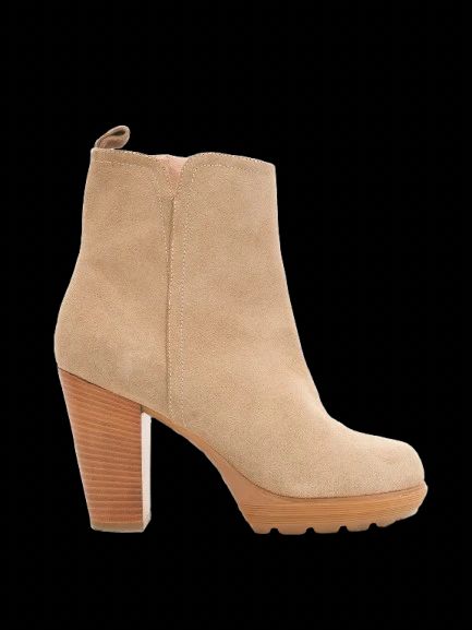 excellent escada gray genuine suede ankle boots size 38