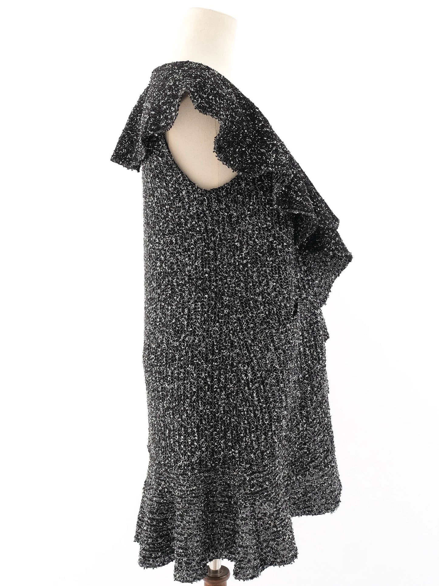 excellent st. john gray asymmetrical dress viscose size n/a
