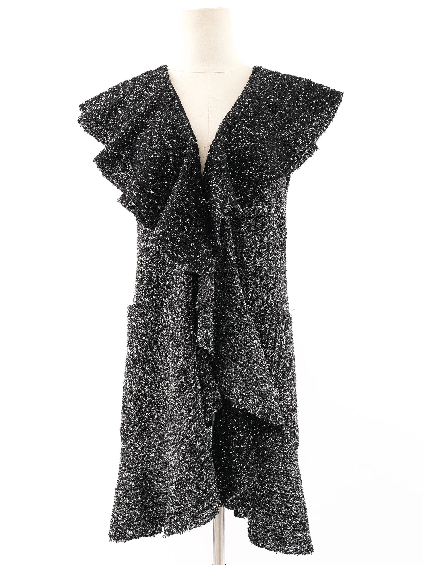 excellent st. john gray asymmetrical dress viscose size n/a