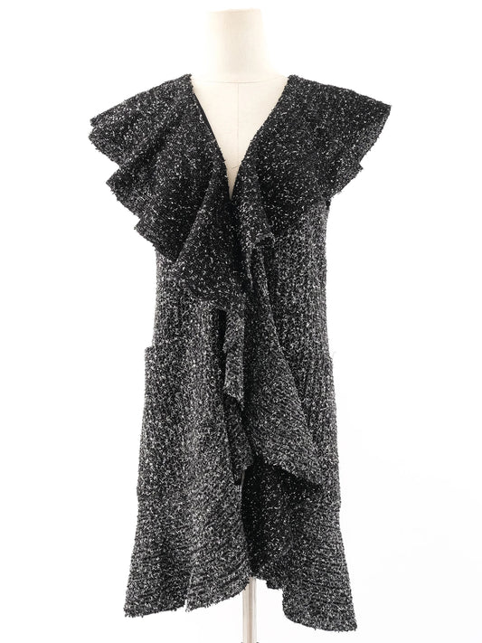 Excellent St. John Gray Asymmetrical Dress Viscose Size N/A