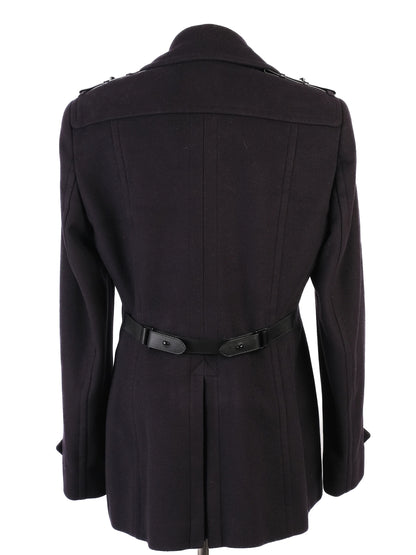 Excellent Burberry Black Wool Peacoat Double-Breasted Size S