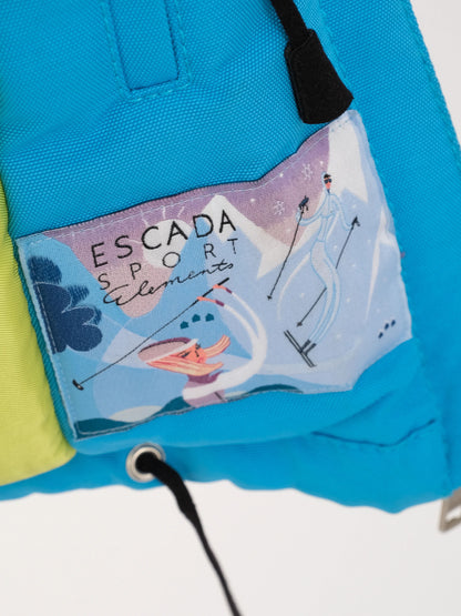 Escada Excellent Condition Blue Nylon Winter Coat Size L