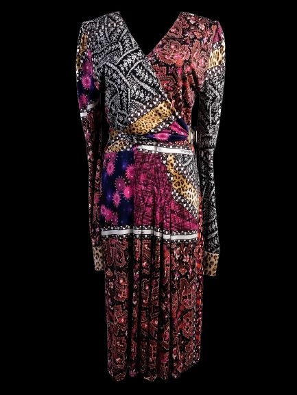 Excellent Class Roberto Cavalli Silk Floral Leopard Print Dress