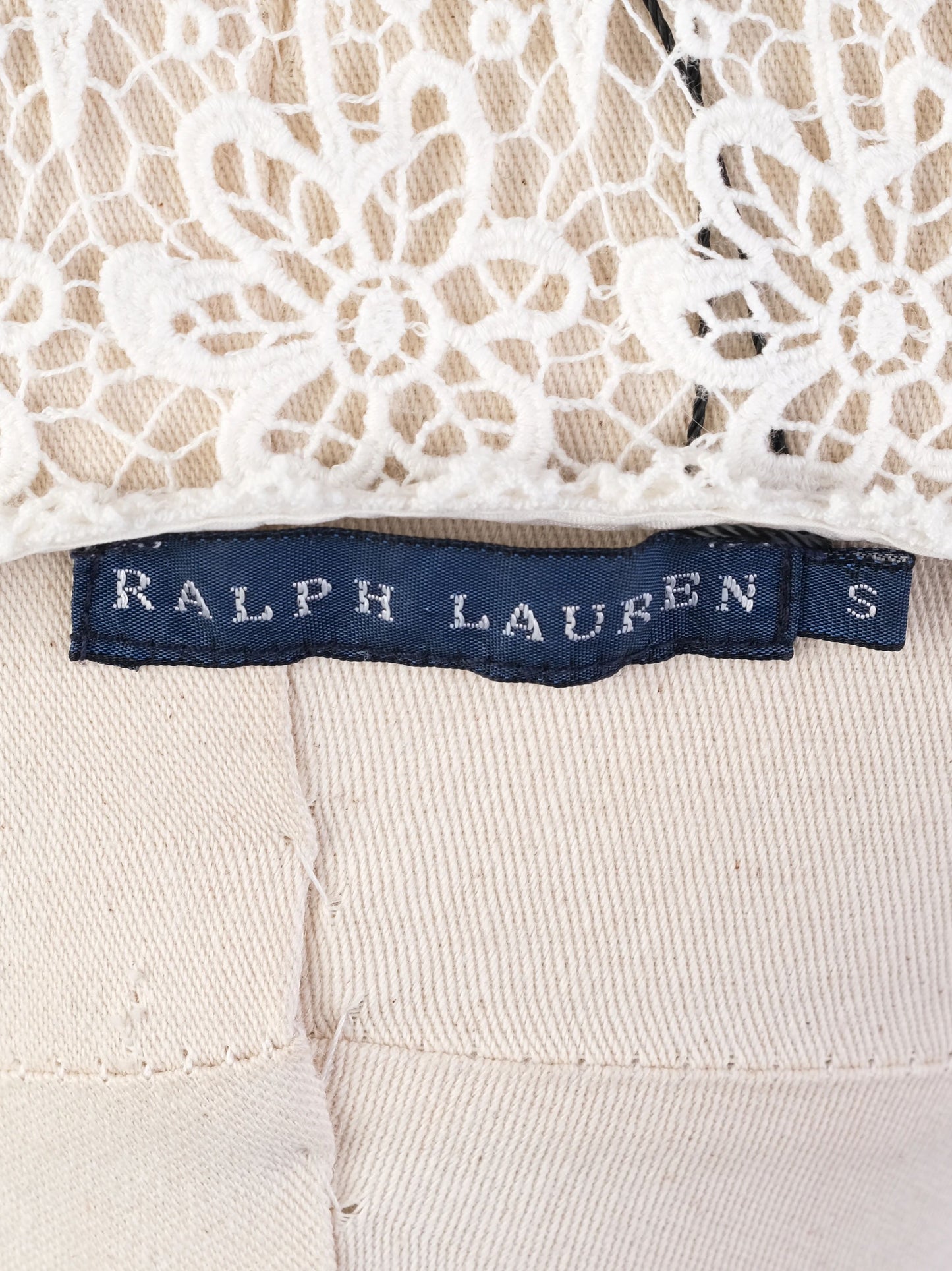 excellent ralph lauren white lace top size s floral design