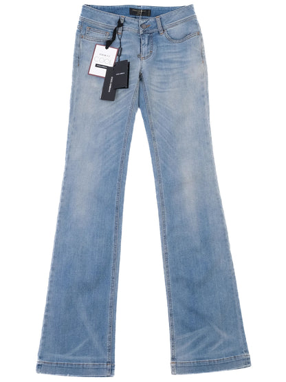 NEW Dolce Gabbana Flared Light Blue Jeans Size M Denim Fit COOL
