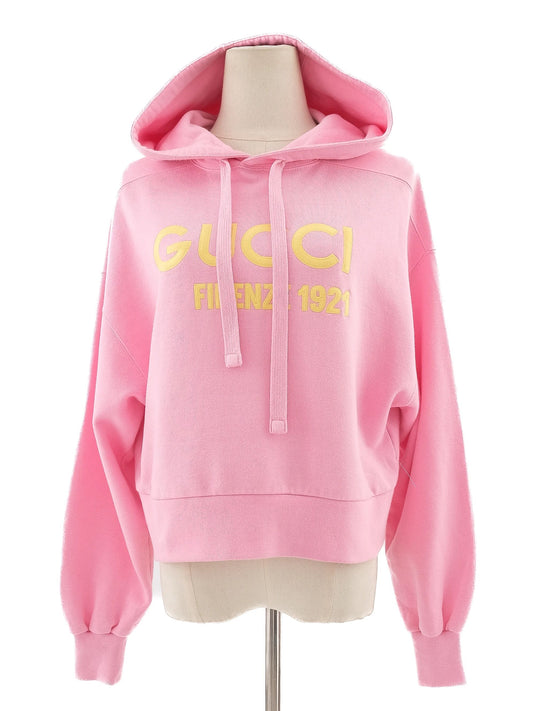 Excellent Gucci Pink Hoodie Cotton Women Size N/A