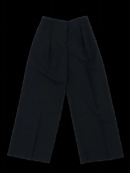new cos black wool wide-leg pants size m