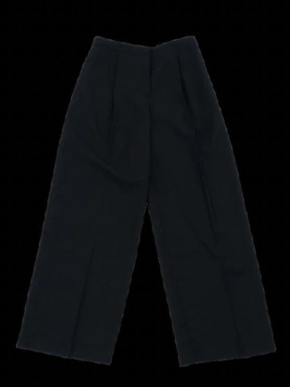 NEW COS Black Wool Wide-Leg Pants Size M