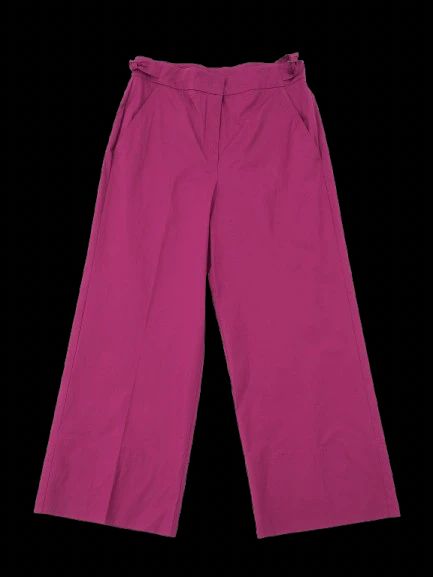 excellent marella magenta wide-leg pants xl with bow detail