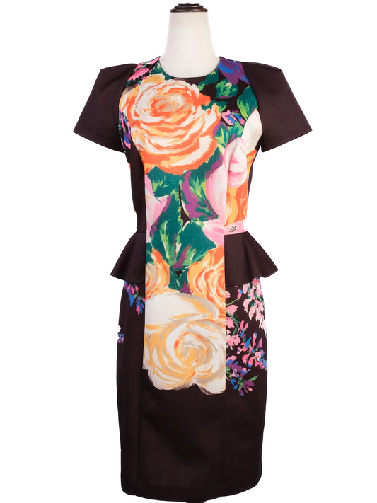 Excellent Blumarine Floral Print Dress Size N/A Polyester Women