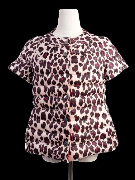 Excellent Liu Jo Short-Sleeve Padded Jacket Leopard Print Size XS