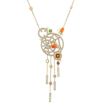 Chaumet Attrape-Moi Si Tu M'aimes diamonds, gemstones and gold necklace
