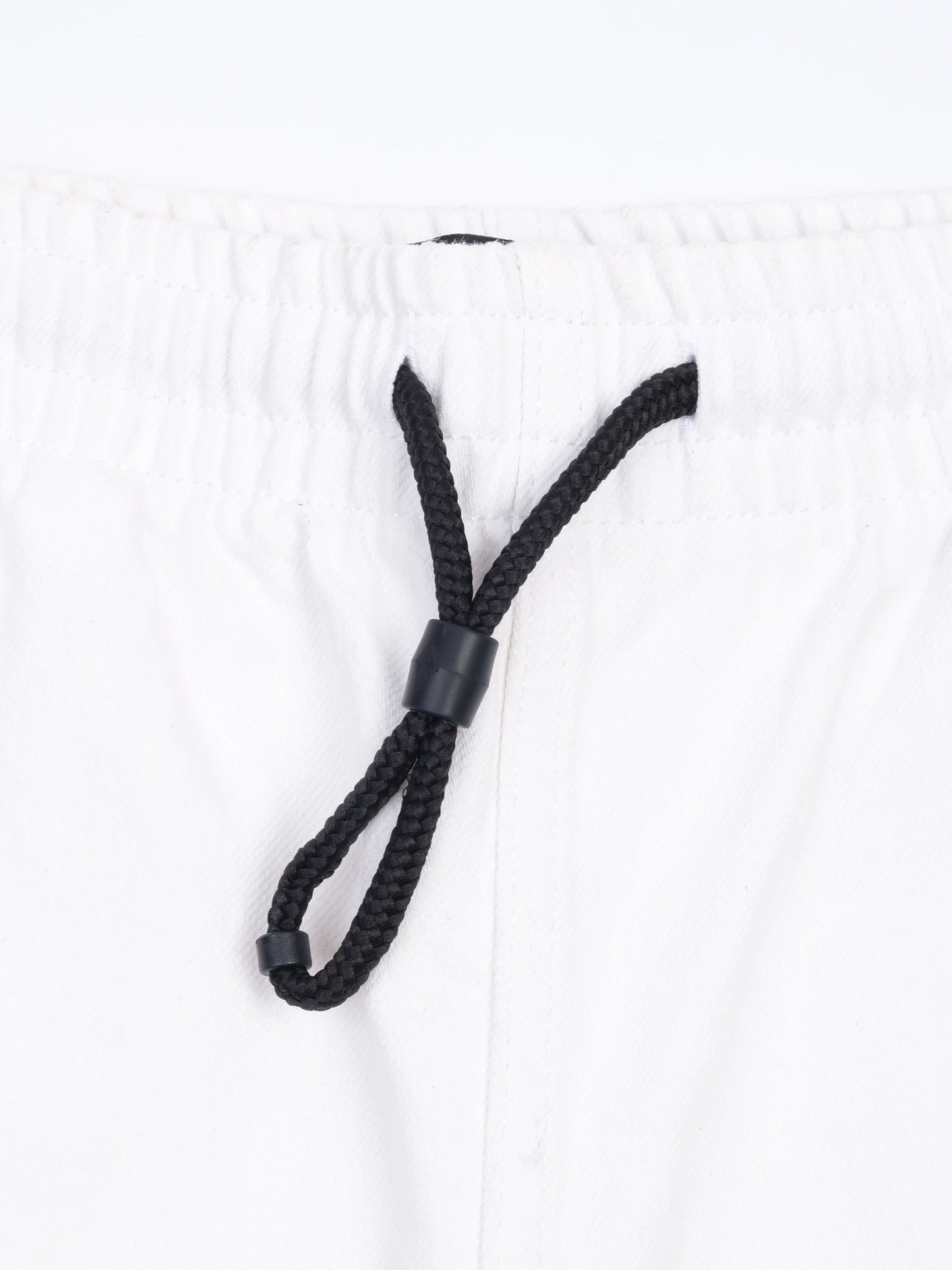 excellent alexander wang white cotton shorts with black detailing