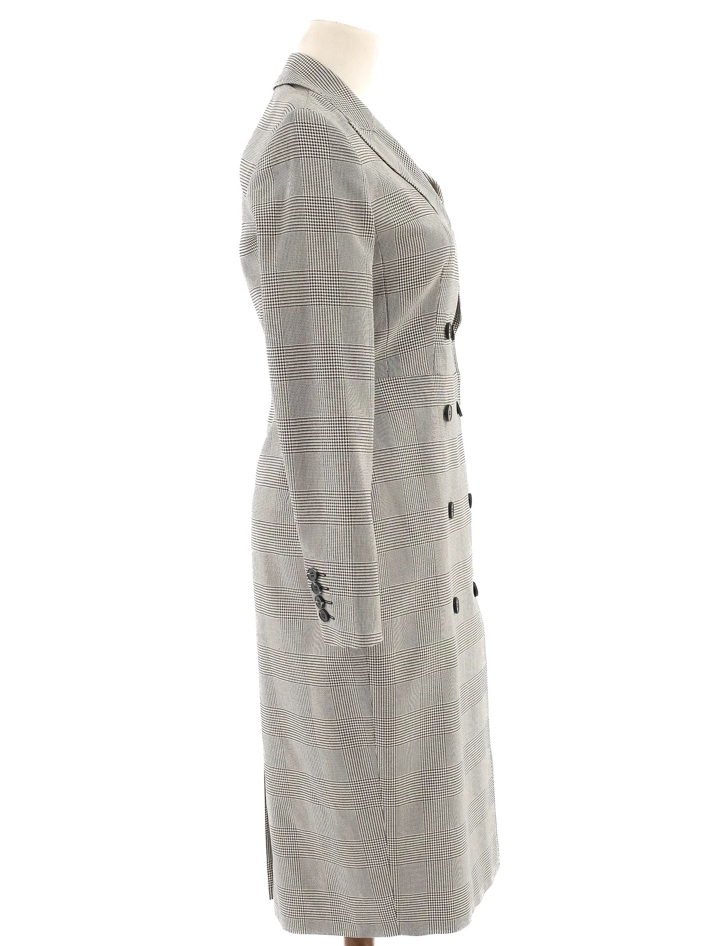 excellent max mara gray plaid blazer dress size m women