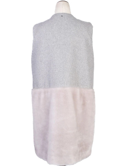 Excellent Sportmax Gray and Furry Women's Vest - Size N/A