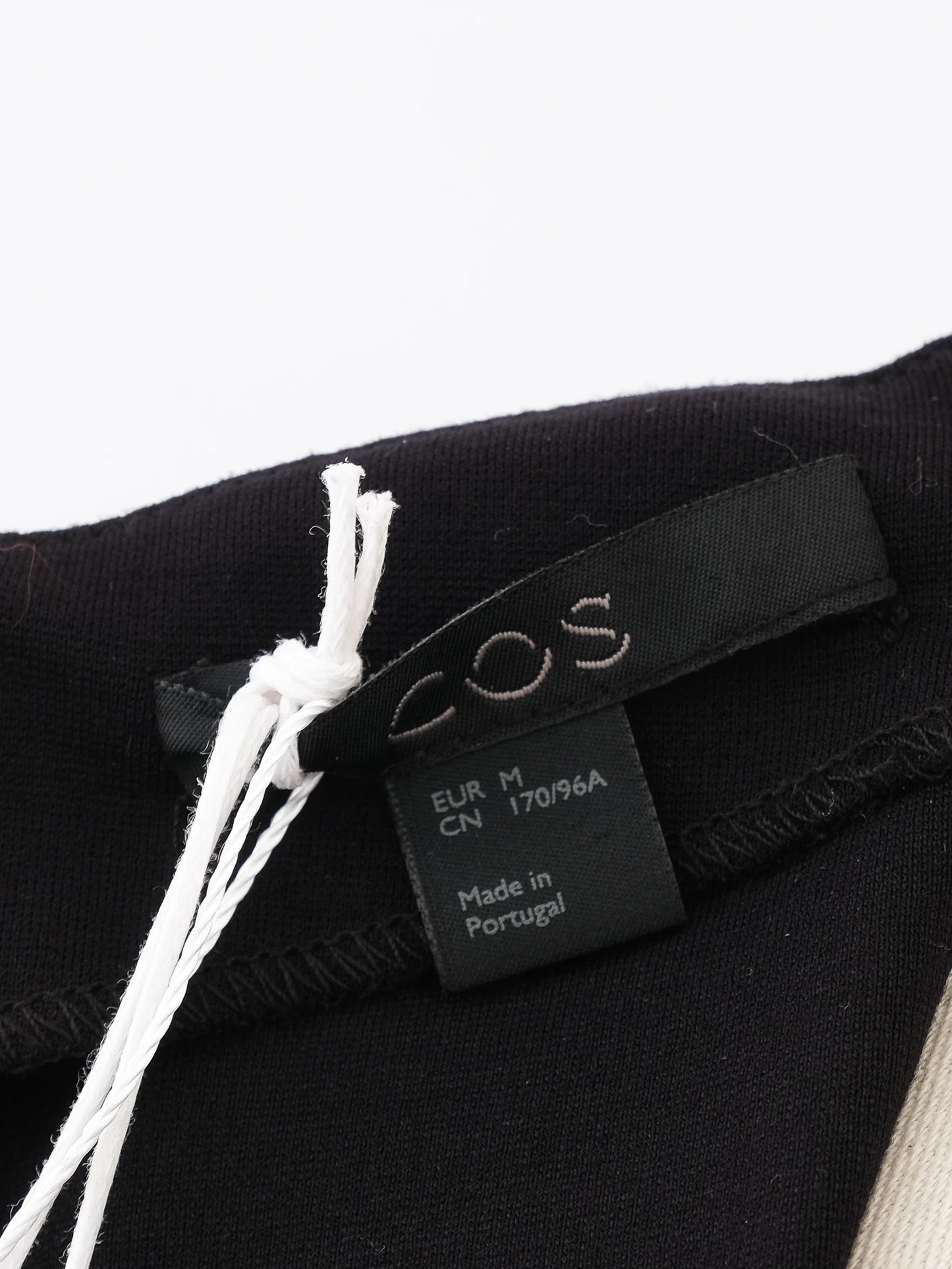 new cos black long sleeve dress high neck viscose size n/a