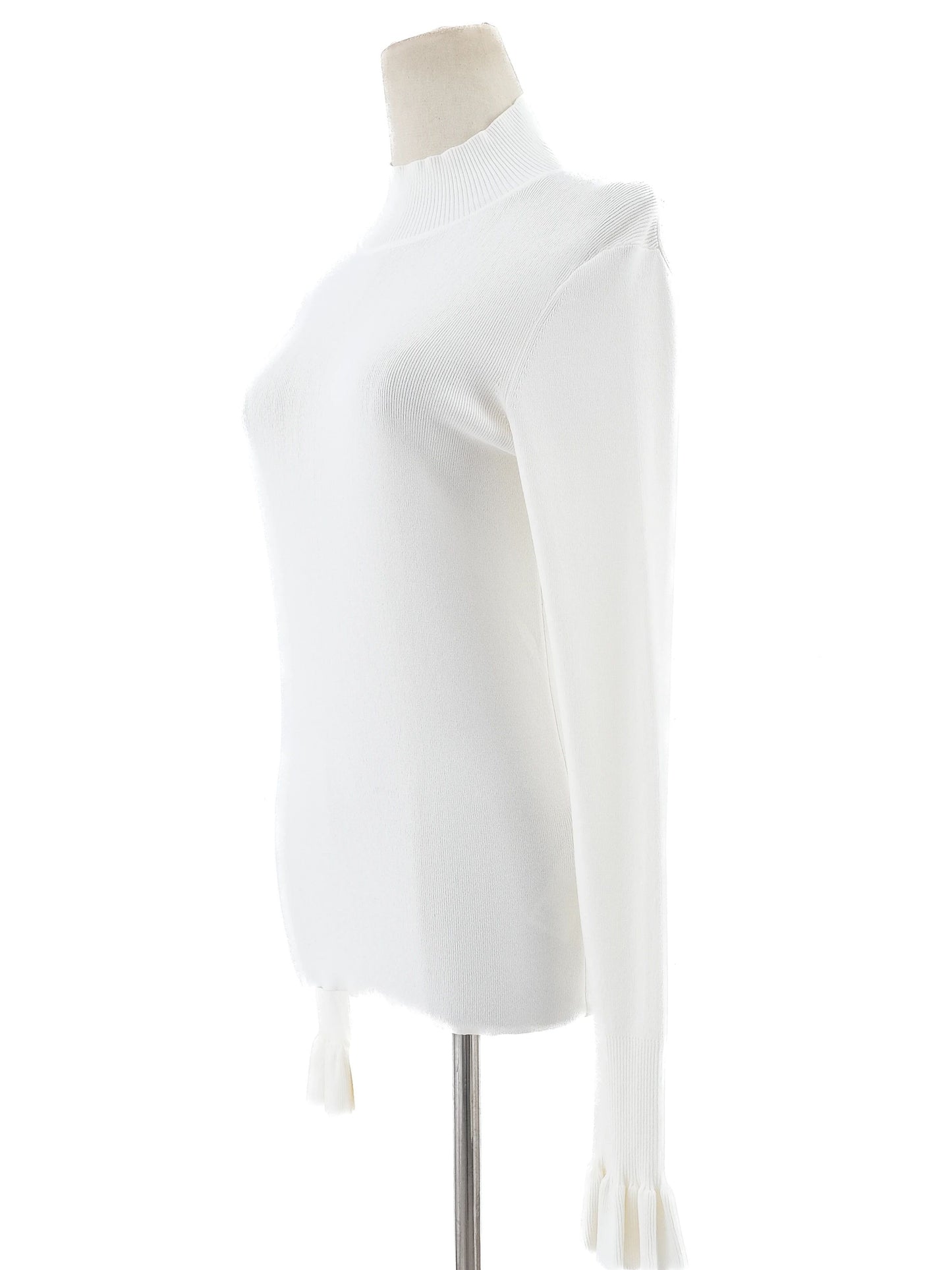 excellent cos white long sleeve sweater size s viscose high neck