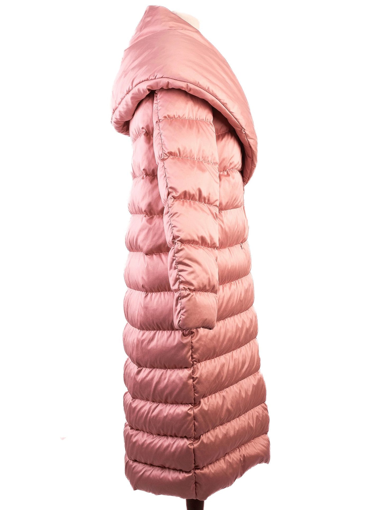 average herno pink quilted puffer coat size m women's