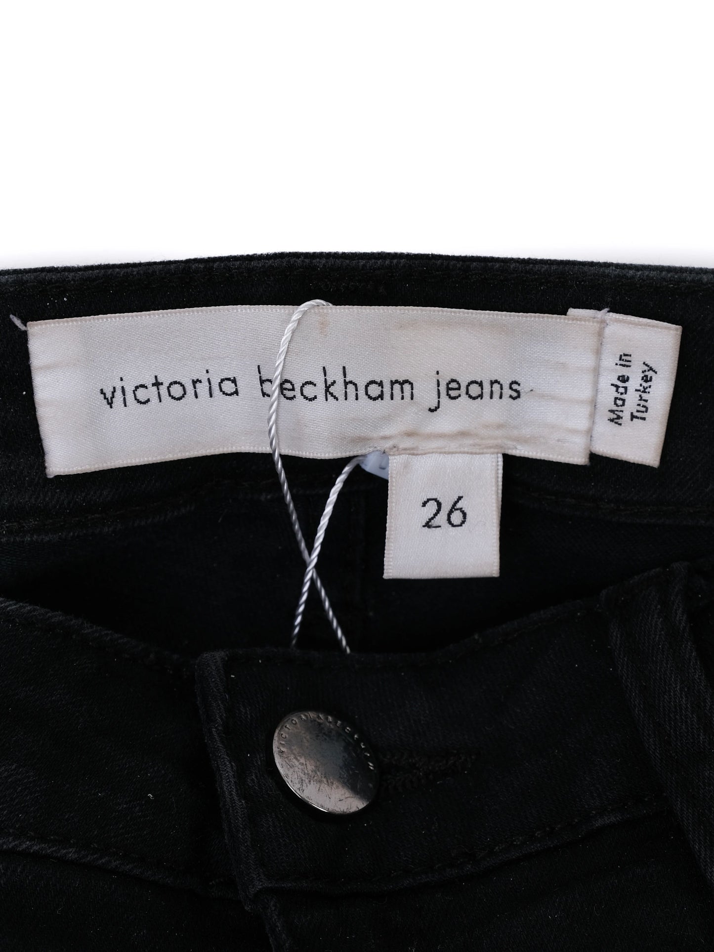 excellent victoria beckham black flared jeans size s 26