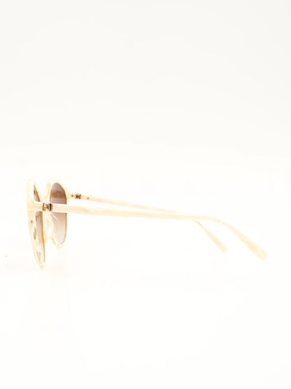 Max Mara Round Sunglasses with Gradient Lenses and Case