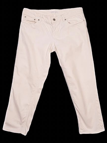 prada womenõs white cotton pants size m excellent condition