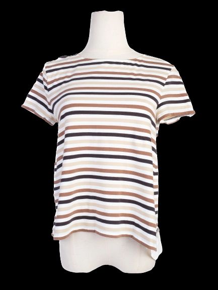 excellent weekend maxmara striped t-shirt size s cotton blend