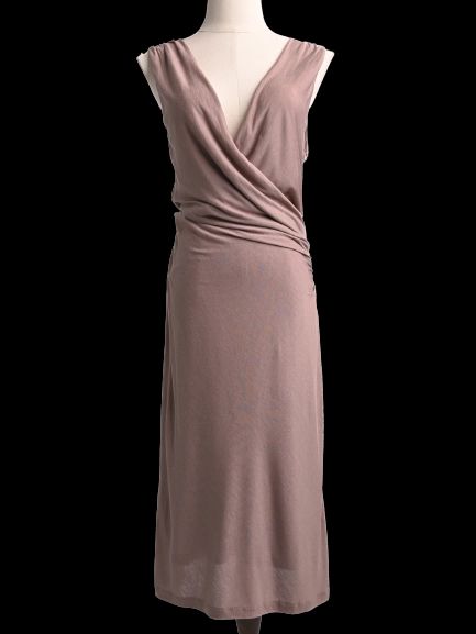excellent ralph lauren orange cotton sleeveless dress size m