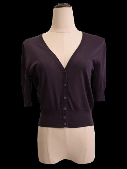Excellent Dolce Gabbana Purple Silk Cardigan XXS Women