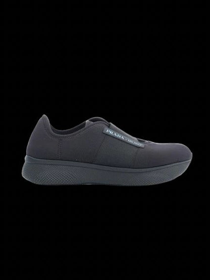 Excellent Prada Black Textile Slip-On Sneakers Size 37.5