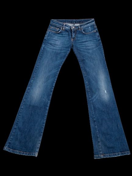 Good Richmond Blue Flared Leg Denim Jeans XXS Distressed Details