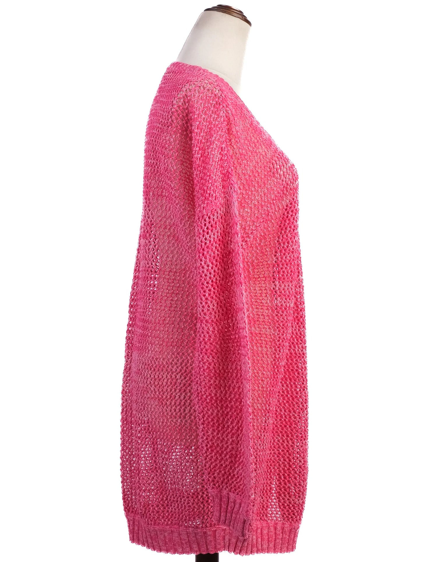 excellent jo no fui pink cotton natural cardigan size xs