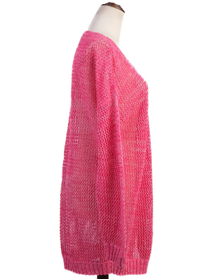 Excellent Jo No Fui Pink Cotton Natural Cardigan Size XS
