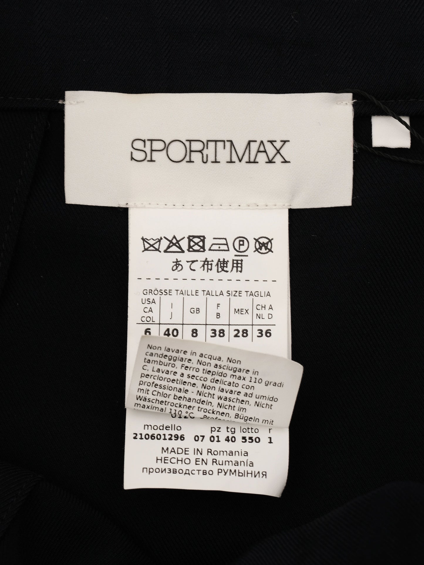 sportmax black pleated wool skirt excellent condition size n/a