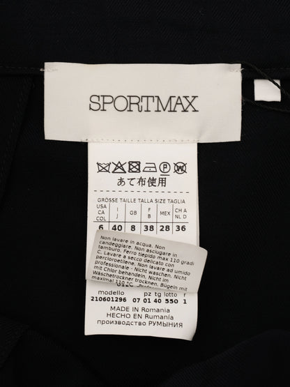 Sportmax Black Pleated Wool Skirt Excellent Condition Size N/A