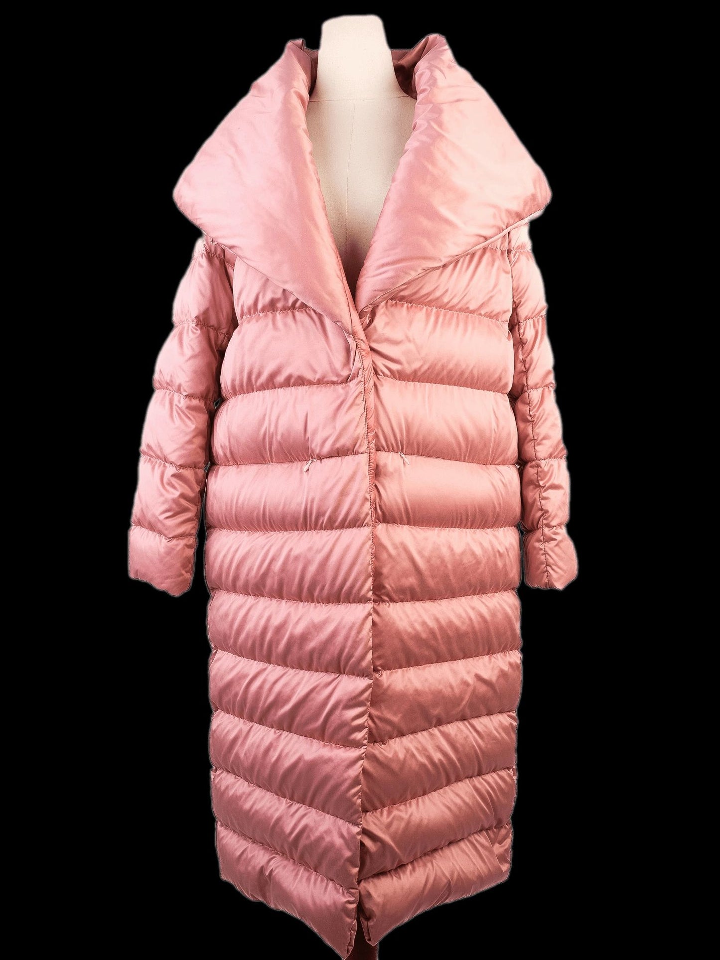 average herno pink quilted puffer coat size m women's