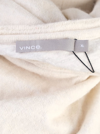 Excellent Vince White Wool Long Sleeve Henley Shirt Size XL