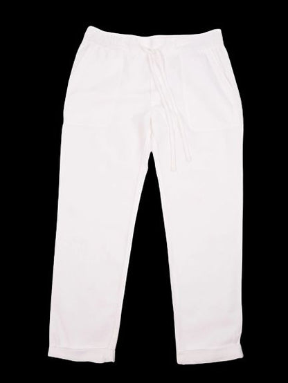 Standard James Perse White Cotton Pants XS with Drawstring Waist