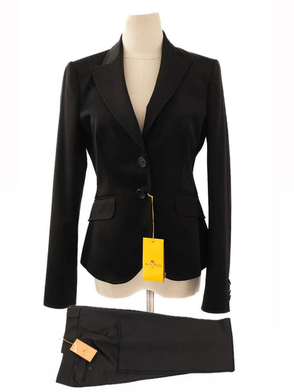 NEW Etro Black Blazer Jacket Women's Size M Cotton