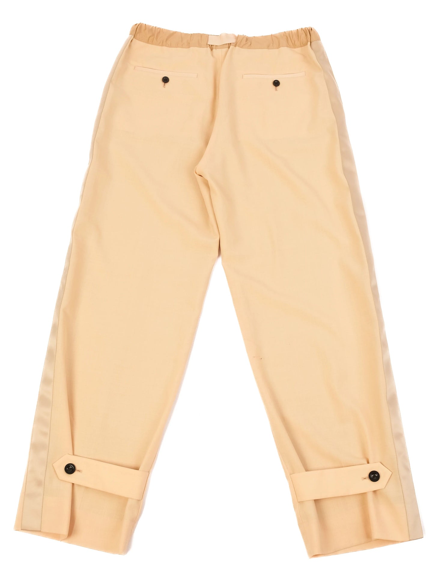 excellent sacai yellow polyester pants size xl women's
