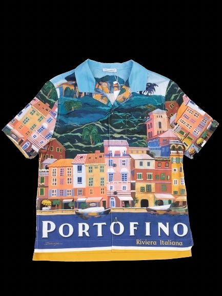 excellent dolce gabbana kids shirt portofino print size 9