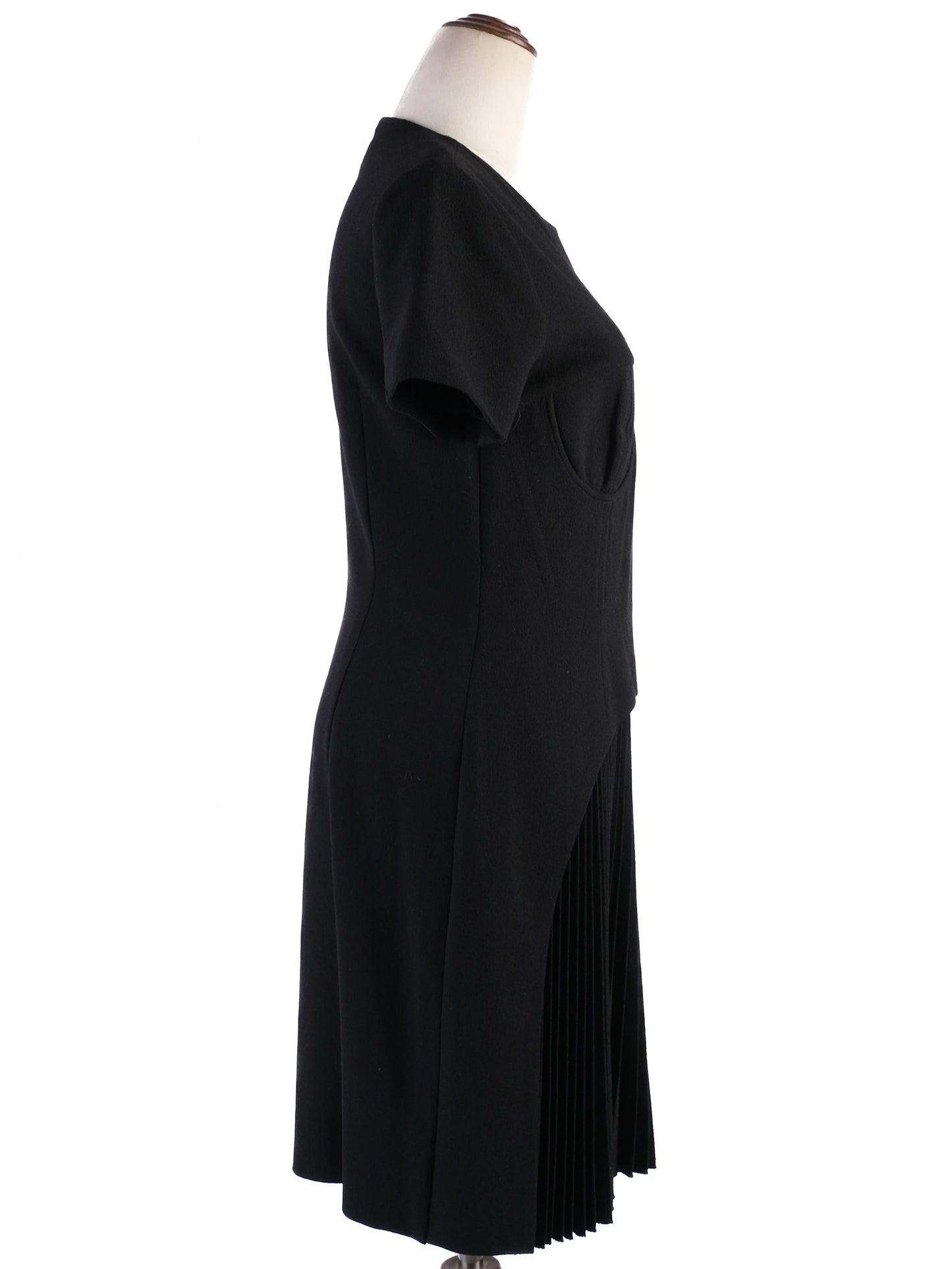 excellent christopher kane black wool dress size m with unique design